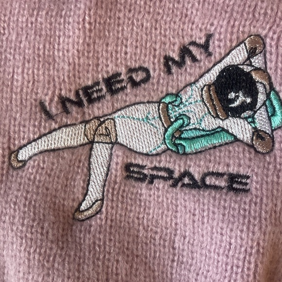 I need my space, space cadet, astronaut, extra long, cozy, winter scarf - Picture 2 of 9